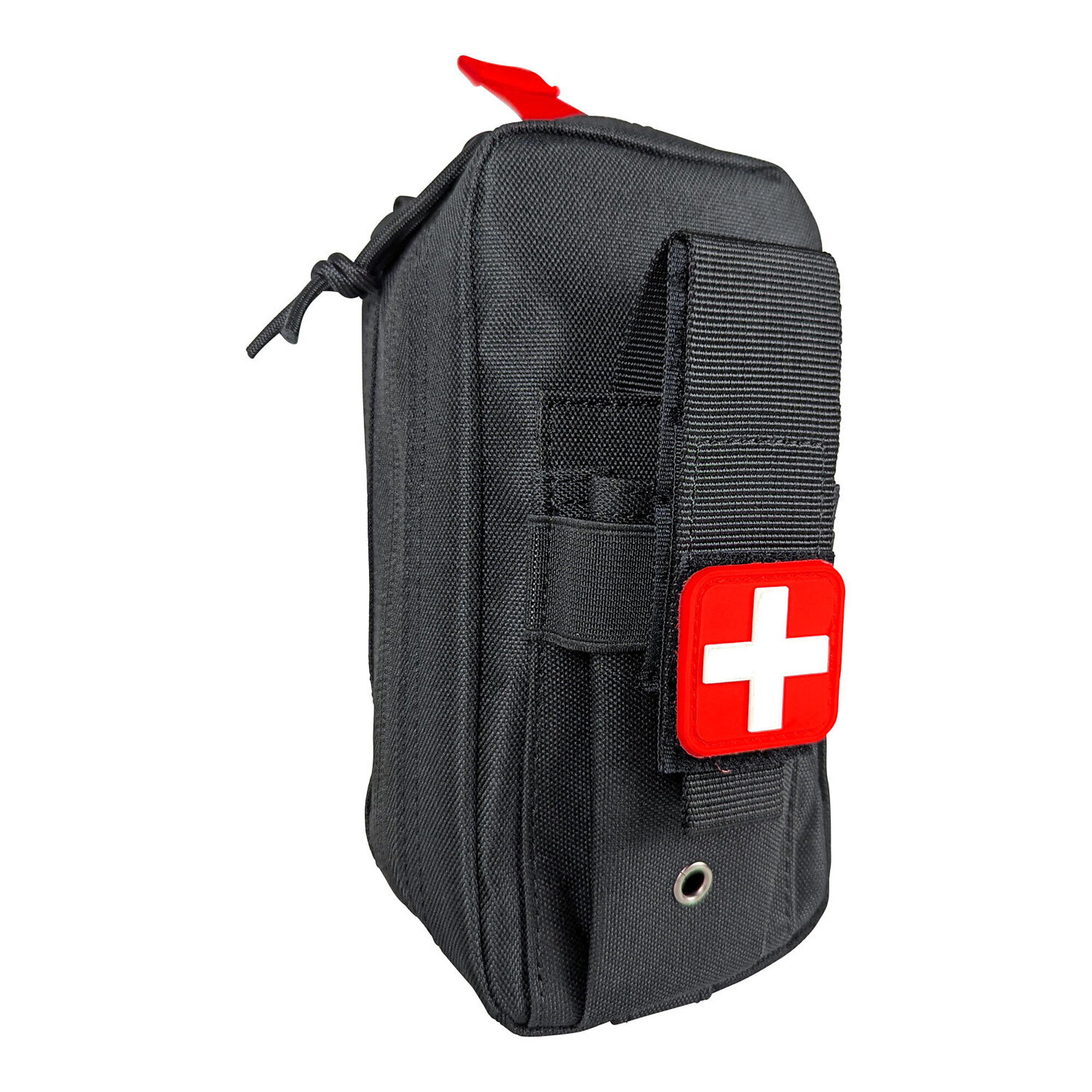 Kemp USA Tourniquet Holster Pouch with MOLLE — Black, Red Tab, Model# 10-140-EMP